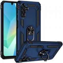 For Samsung A16 5G Ring Magnetic Kickstand Hybrid Case Cover - Blue