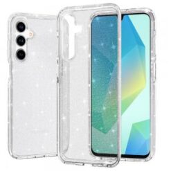 For Samsung A16 5G Glitter Ultra Thick 3mm Transparent Hybrid Case Cover - Clear