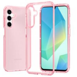 For Samsung A16 5G Sturdy Ultra Thick 3mm Transparent Hybrid Case Cover - Pink
