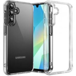 For Samsung A16 5G PURE CRYSTAL Transparent Thick 2.0mm ShockProof Chromed Buttons Case Cover - Clea