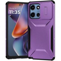 For Motorola Moto G 5G 2025 Ultimate U Design Hybrid with Camera Window Covering - Dark Purple