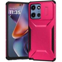 For Motorola Moto G 5G 2025 Ultimate U Design Hybrid with Camera Window Covering - Hot Pink