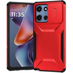For Motorola Moto G 5G 2025 Ultimate U Design Hybrid with Camera Window Covering - Red