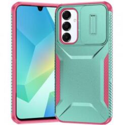 For Samsung A16 5G Ultimate U Design Hybrid with Camera Window Covering - Teal+Pink