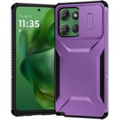 For Motorola Moto G Power 5G 2025 Ultimate U Design Hybrid with Camera Window Covering - Dark Purple