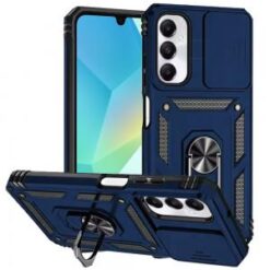 For Samsung A16 5G Well Protective Magentic Ring Stand Camera Protective Cover Case - Blue
