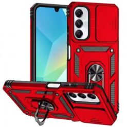 For Samsung A16 5G Well Protective Magentic Ring Stand Camera Protective Cover Case - Red