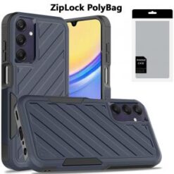 [PolyBag] For Samsung A15 5G Noble lined shockproof dual layer hybrid - Blue/Black