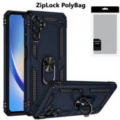 [PolyBag] For Samsung A15 5G Ring Magnetic Kickstand Hybrid - Blue