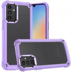 For Samsung A15 5G Ultimate CaseX Transparent Hybrid Case with Metal Buttons And Camera Edges - Ligh