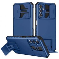 For Samsung A15 5G Easy Viewing Kickstand Camera Protection Hybrid Case Cover - Blue
