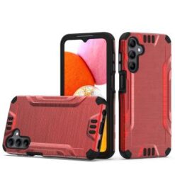 For Samsung A15 5G Strong Tough Metallic Design Hybrid - Red