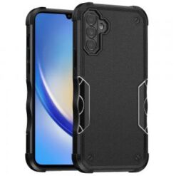 For Samsung A15 5G Exquisite Tough Shockproof Hybrid Case Cover - Black