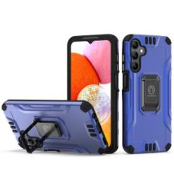 For Samsung A15 5G Strong Tough Metallic Design Hybrid Premium Kicstand - Dark Blue