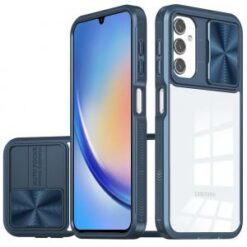 For Samsung A15 5G Fusion Transparent Clear Hybrid Case Cover - Blue