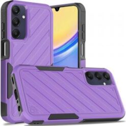 For Samsung A15 5G Noble lined shockproof dual layer hybrid - Dark Purple/Black