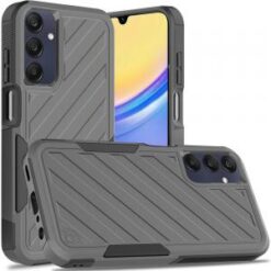 For Samsung A15 5G Noble lined shockproof dual layer hybrid - Grey/Black