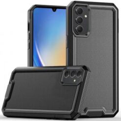 For Samsung A15 5G Rank Tough Strong Modern Fused Hybrid Case Cover - Black