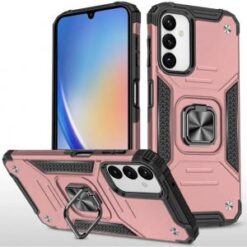 For Samsung A15 5G Robust Magnetic Kickstand Hybrid Case Cover - Rose Gold