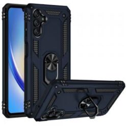 For Samsung A15 5G Ring Magnetic Kickstand Hybrid Case Cover - Blue