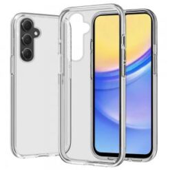 For Samsung A15 5G Sturdy Ultra Thick 3mm Transparent Hybrid Case Cover - Clear