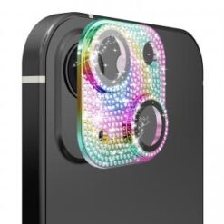 iPhone 15 Pro Diamond Bling Camera Lens Full Tempered Glass - Mixed Color