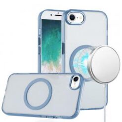 iPhone 16E / SE4 Magnetic Circle Ring Transparent Premium Acrylic with Metal Buttons & Camera Ra