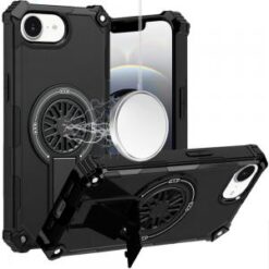 iPhone 16E (E edition) / SE4 (2025) CD Texture Design Magnetic Car Mount Friendly HQ Hybrid - Bl