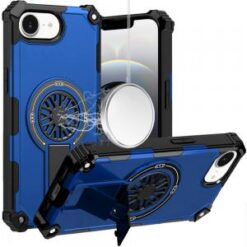 iPhone 16E (E edition) / SE4 (2025) CD Texture Design Magnetic Car Mount Friendly HQ Hybrid - Bl
