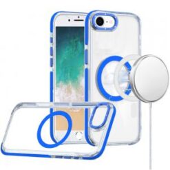 iPhone 16E / SE4 Matching Color Frame Strong Magnetic Ring Circle Transparent HQ Thick Hybrid -