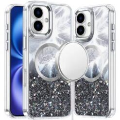 iPhone Epoxy Glitter Shimmer [Magnetic Circle] Hybrid Case (Multi-Color)