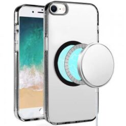 iPhone 16E / SE4 PURE Transparent [Magnetic Circle] High Quality Ultra Thick Hybrid - Black
