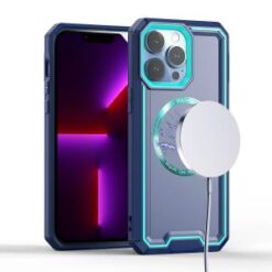 iPhone 15 Plus Rank [Magnetic Circle] Tough Strong Modern Fused Hybrid - Blue
