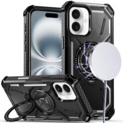 iPhone 16 6.1 inch Premium Circle [Magnetic Circle] KickKickstand - Black