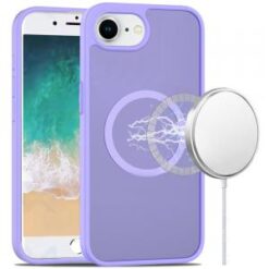 iPhone 16E / SE4 [Magnetic Circle] Smooth Safe Matte Feel Hybrid Case - Light Purple