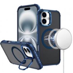 iPhone 16 6.1 inch ShatterProof HQ Metal Camera Ring [Magnetic Circle] with Colorful Edged Bar C