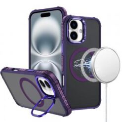 iPhone 16 6.1 inch ShatterProof HQ Metal Camera Ring [Magnetic Circle] with Colorful Edged Bar C