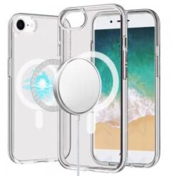 iPhone 16E / SE4 Sturdy Ultra [Magnetic Circle] Thick 3mm Transparent Hybrid - Clear