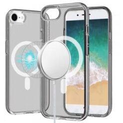iPhone 16E / SE4 Sturdy Ultra [Magnetic Circle] Thick 3mm Transparent Hybrid - Smoke
