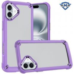 iPhone 16 6.1 inch METKASE Ultimate CaseX Transparent Hybrid Case with Metal Buttons And Camera