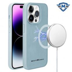 iPhone 15 Pro METKASE Boundless Liquid Silicone [Magnetic Circle] Thick Lined Design Hybrid Case