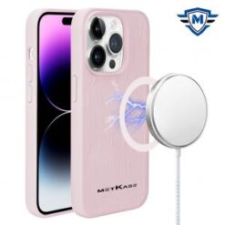 iPhone 15 Pro METKASE Boundless Liquid Silicone [Magnetic Circle] Thick Lined Design Hybrid Case