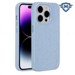 iPhone 15 Pro METKASE Bio-Degradable [WHEAT FIBER MATERIAL] Design Case - Light Blue
