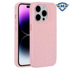 iPhone 15 Pro METKASE Bio-Degradable [WHEAT FIBER MATERIAL] Design Case - Pink