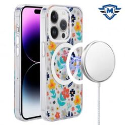 iPhone 15 Pro METKASE Double Protection IMD Design Pattern [Magnetic Circle] Premium Case - Colo