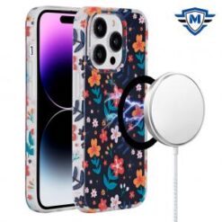 iPhone 15 Pro METKASE Double Protection IMD Design Pattern [Magnetic Circle] Premium Case - Nigh