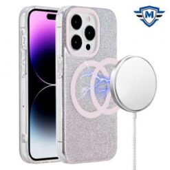 iPhone 15 Pro METKASE Double Protection IMD Design Pattern [Magnetic Circle] Premium Case - Ligh