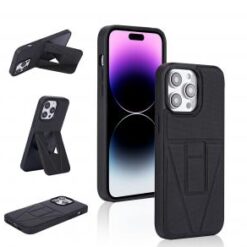iPhone 15 Pro METKASE Victory Stand [Magnetic Ring] Premium Hybrid Case - Black
