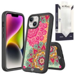 iPhone 15 Pro METKASE Premium Exotic Design Hybrid Case in Slide-Out Package - Mandala