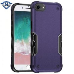 METKASE  iPhone 16E / SE4 Exquisite Tough Shockproof Hybrid Case Cover - Dark Purple